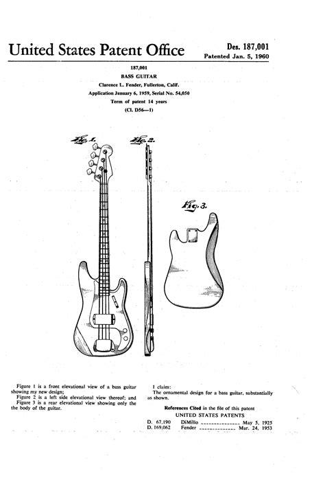 File:Fender Bass Guitar Patent.jpg - Wikimedia Commons