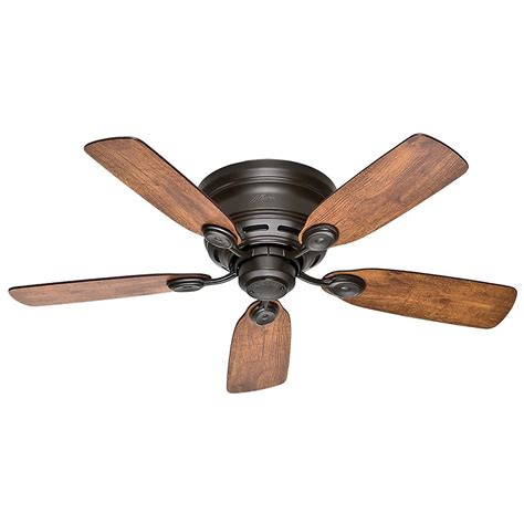 42-Inch Hunter Fan Low Profile IV New Bronze Ceiling Fan Without Light | 51061 | Destination ...