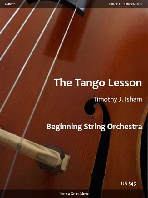 The Tango Lesson Level 1 - Timothy J. Isham