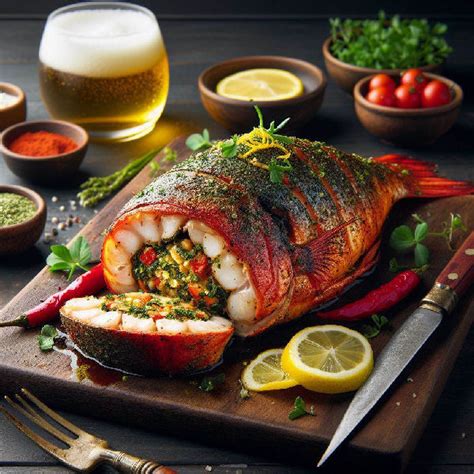 Applewood Smoked Herb Stuffed Vermilion Snapper — Recipes — Fishing Ward