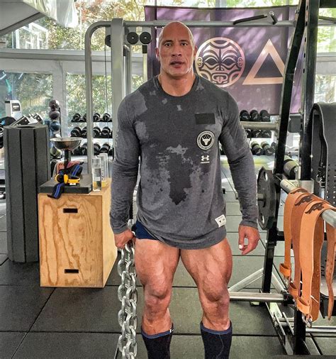 Dwayne Johnson Shows Of Ripped Quads While Training for Black Adam