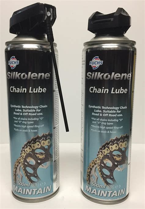 Motorcycle Motorbike Silkolene Chain Lube 2 x 500ml Road & Off Road ...