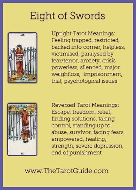 the tarot guide for swords, with instructions and examples on how to use them