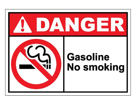 Danger Gasoline No Smoking Sign – Veteran Safety Solutions