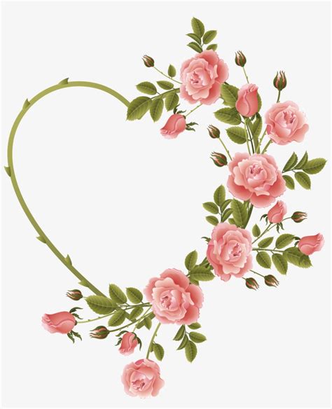 Rose Decorated Heart Frame - Rose Heart Frame Png Transparent PNG - 1688x2000 - Free Download on ...