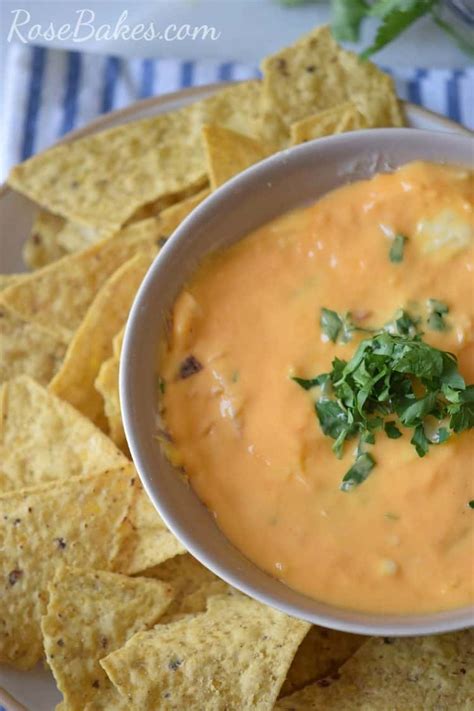 Mexican Queso Dip (from scratch) - Rose Bakes