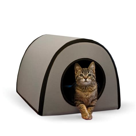 Amazon.com : K&H Manufacturing Outdoor Kitty House, 18 x 22 x 17-Inches, Heated - Olive : Pet ...