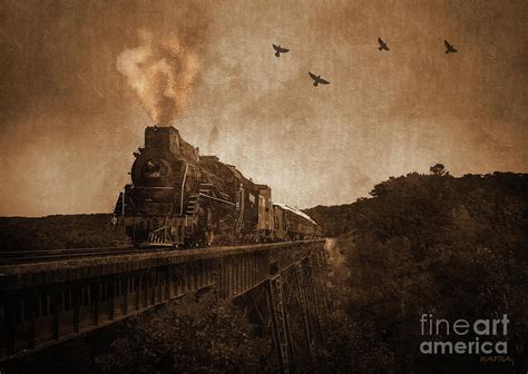 Old Train Bridge Mixed Media by KaFra Art - Fine Art America