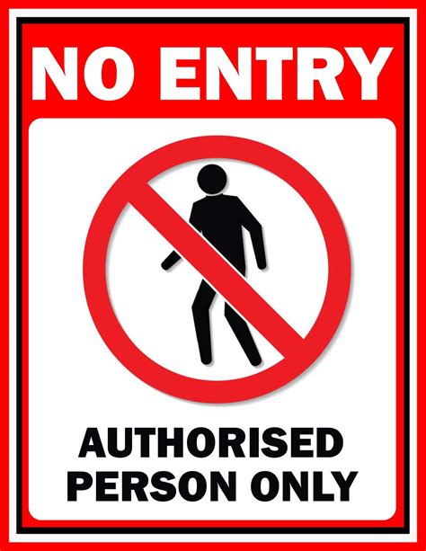 No Entry Safety Sign Format | FREE Download