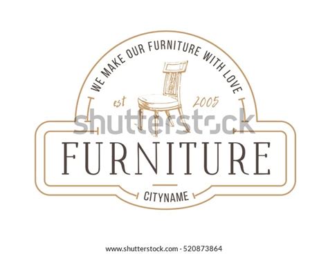 Furniture Logo Vintage Furniture Store Logo Stock Vector (Royalty Free) 520873864