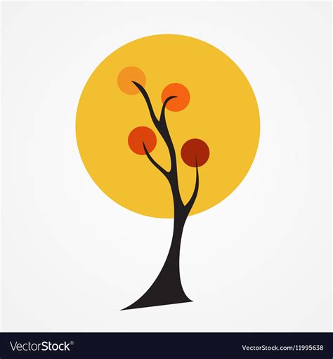 Autumn tree Royalty Free Vector Image - VectorStock