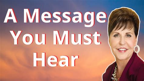 Joyce Meyer 2023🔴A Message You Must Hear🔴Messenger Of God - YouTube