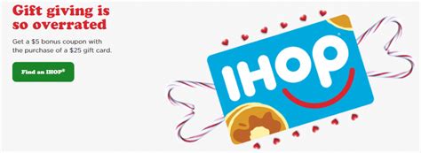 IHOP Gift Card Promotion: $5 Bonus w/ $25 Gift Card Purchase