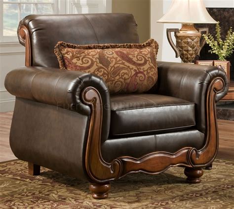 Brown Bonded Leather Traditional Sofa & Loveseat Set w/Options