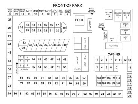 Park Map | Harbour Lights Caravan Park