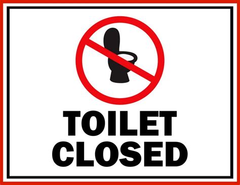 Printable Toilet Closed Sign | FREE Download