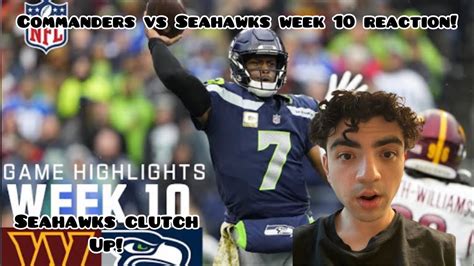 SEAHAWKS CLUTCH UP! Washington Commanders vs. Seattle Seahawks | 2023 Week 10 Highlights ...