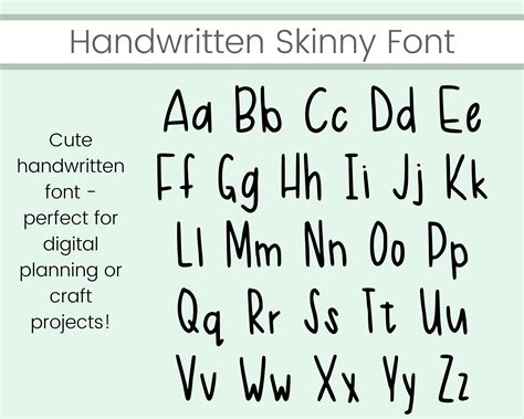 Handwritten Font, Digital Planning Font, Handwriting Font Neat, iPad Font, Cute Handwriting Font ...