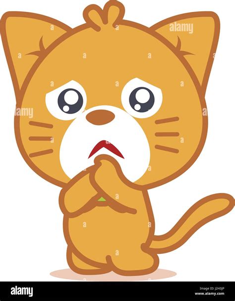 Sad cat pets of character vector art Stock Vector Image & Art - Alamy