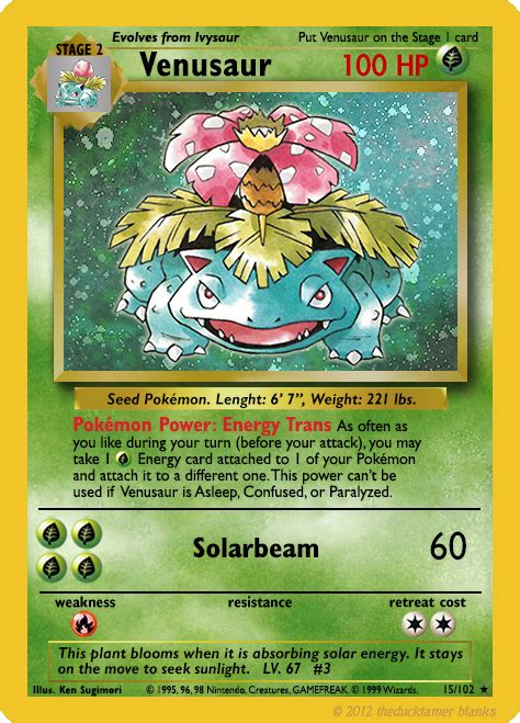 Venusaur Holo [ Wizard - Base Set - 15/102 ] by Maskadra42 on DeviantArt