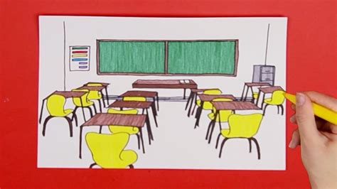 How to draw a classroom - YouTube