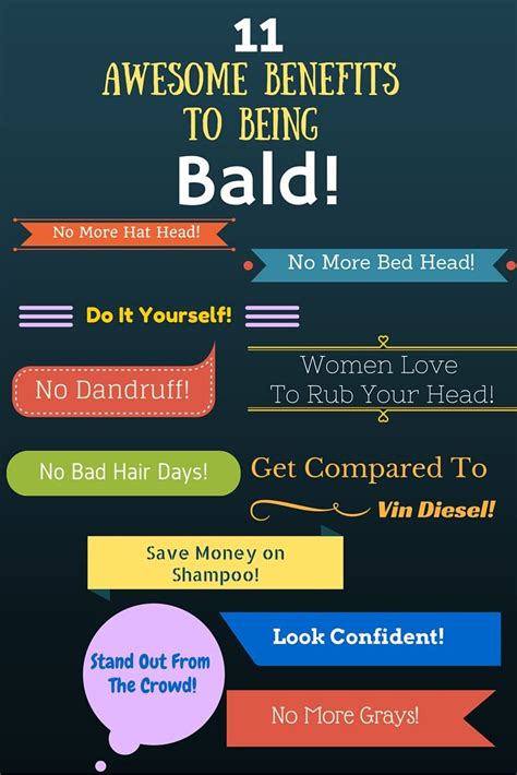 11 Awesome Benefits to Being Bald! How to Deal With Going Bald | Going bald, Baldness solutions ...