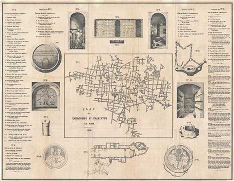 Plan der Catacombe St. Callixtus in Rom.: Geographicus Rare Antique Maps