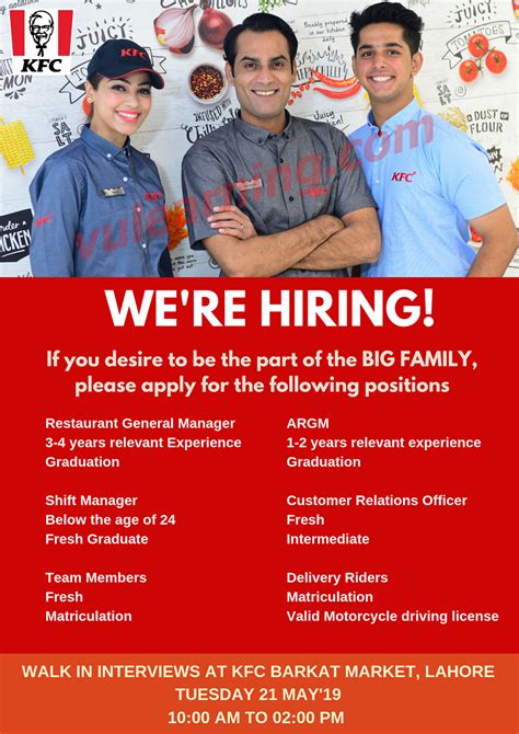 KFC Jobs 2019 for Restaurant General Manager, Shift Manager, Customer ...