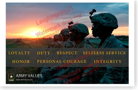 US Army Seven Core Values 2018 Poster | eBay