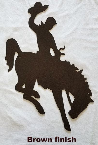 Cool Wyoming Cowboy metal wall art silhouette. Cowboy metal wall art ...