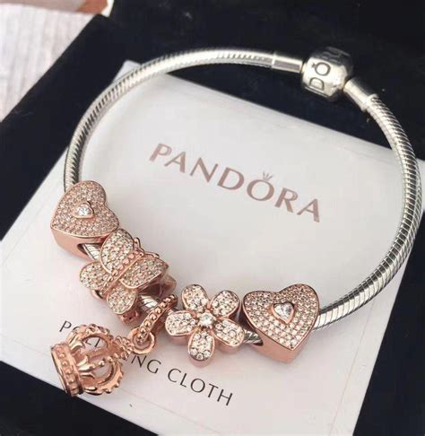 Pandora rose gold charm bracelet #pandorajewelry #goldbraceletscharms | Vikingsmykker