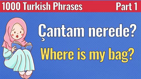 1000 Turkish Phrases - Part 1 - Learn Turkish easily | Language ...