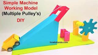 how to make simple machine science project working model(multiple pulley) - Science Projects ...