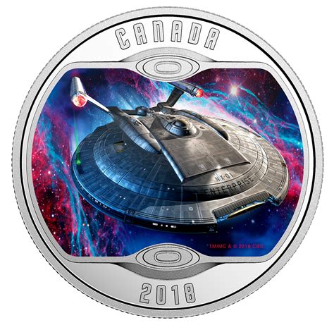 Star Trek Enterprise NX-01 - Pure Silver Glow-In-The-Dark Colored Coin – The Away Mission