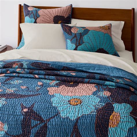 West Elm + Poppy Floral Stitch Quilt & Shams