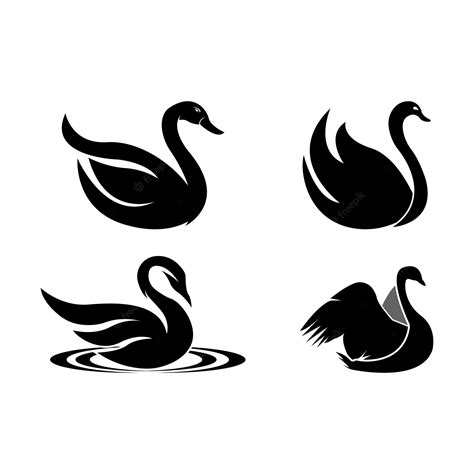 Premium Vector | Swan logo template vector illustration design