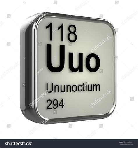 3d Render Ununoctium Periodic Table Element Stock Illustration 198670343 | Shutterstock