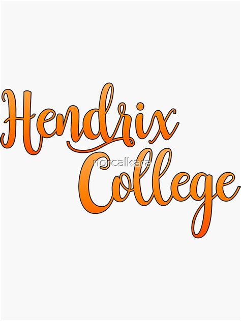 "hendrix college logo" Sticker by norcalkara | Redbubble