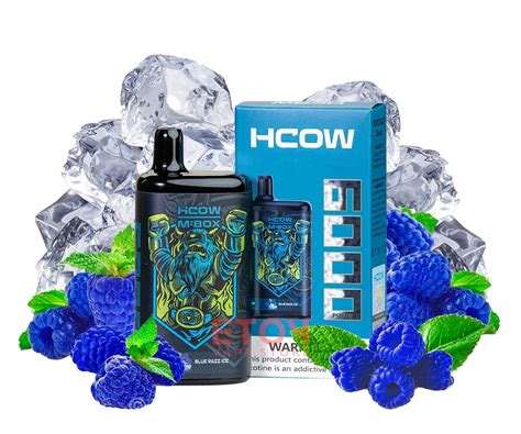 Hcow Steam Blue Razz Ice Mbox 6000 Puffs - Rechargeable Disposable Vape Pod