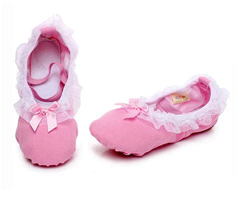 Girls Ballet Shoes Stretch Canvas Ballet Shoes Girls Dance Shoes Lace Canvas Dance Ballet Shoes ...