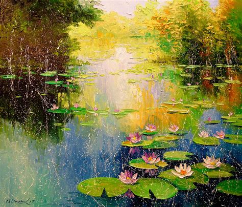 Pond Painting by Olha Darchuk - Jose Art Gallery