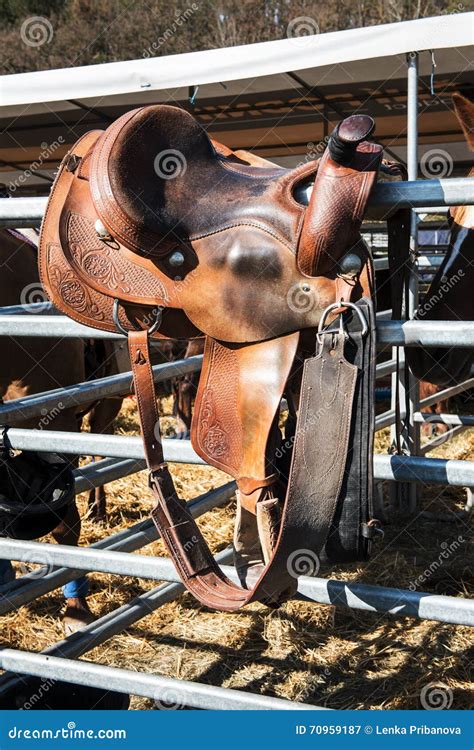 The Saddle for Rodeo and Horseback Riding Stock Image - Image of handmade, farm: 70959187