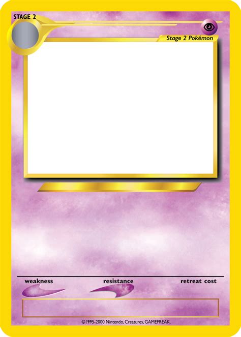 Pokemon Card Template Png - Printable Word Searches