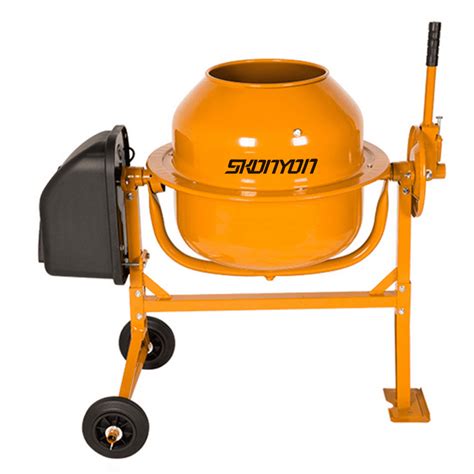 SKONYON Portable 4.6 cu Ft Electric Cement Mixer Machine Freestanding 1/2 HP Mixing Concrete ...