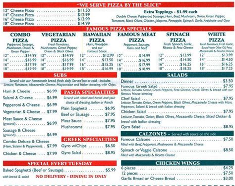 Famous Pizza Menu, Menu for Famous Pizza, Speer, Denver - Urbanspoon/Zomato