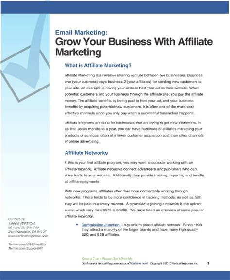 Affiliate Marketing Plan Template