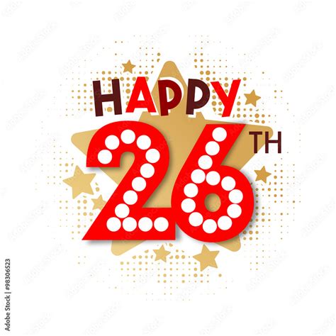 Happy 26th Birthday Stock-Vektorgrafik | Adobe Stock