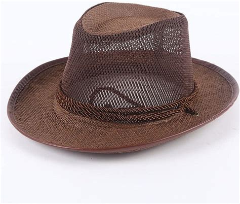 Mens Gardening Hat with Cloth Band Cowboy Golf Hat Khaki : Amazon.co.uk: Clothing