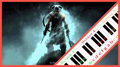 Dragonborn (Skyrim Theme) | Piano Letter Notes