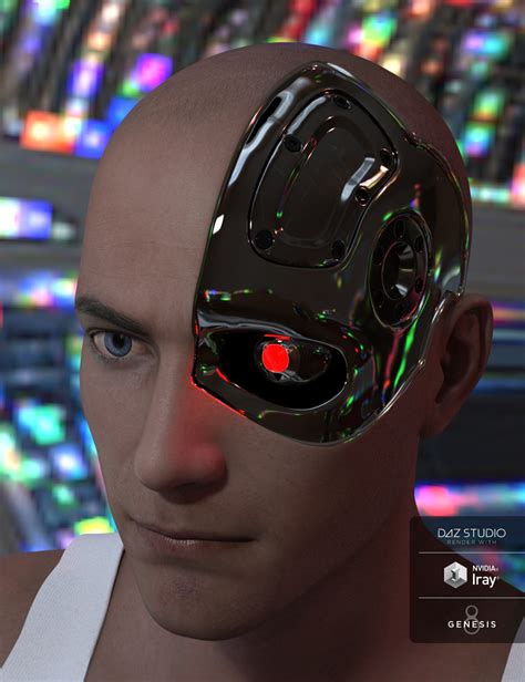 Cybernetic Head for Genesis 8 Male(s) | Daz 3D